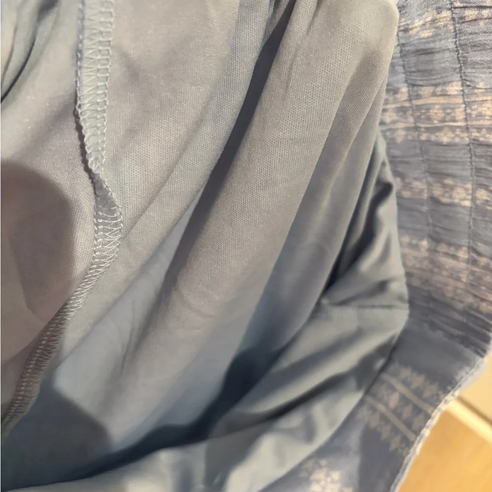 Torrid Light Blue Patterned Wide Leg Pants - Picture 3 of 3